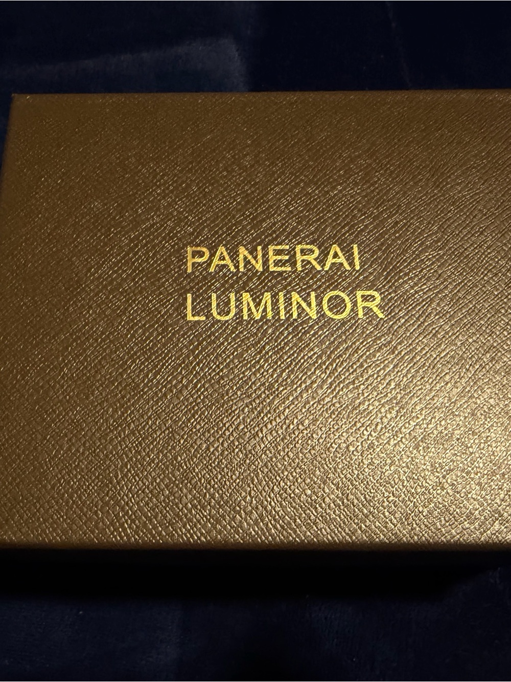 Panerai Luminor Gold Box with Gold Logo